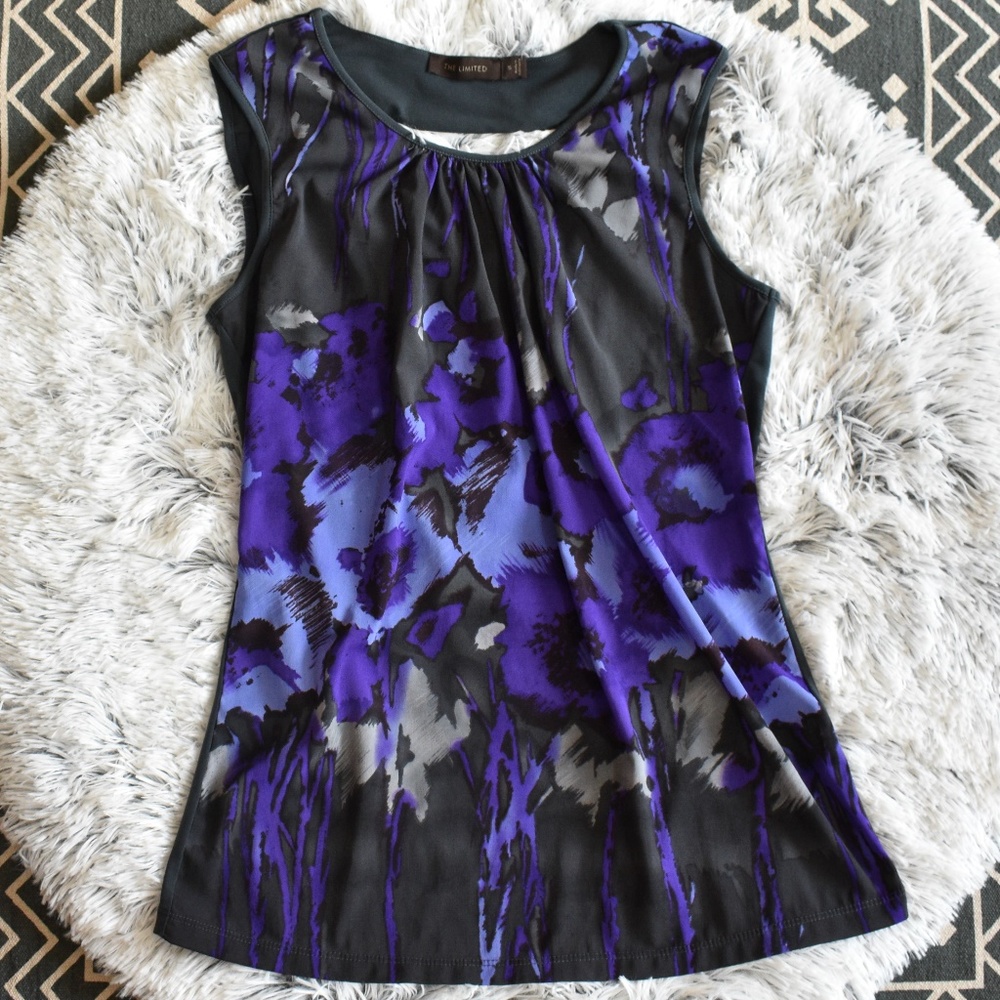 The Limited Abstract Floral Sleeveless Top Small